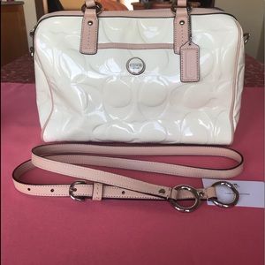 Coach Patent Leather Bag Off White